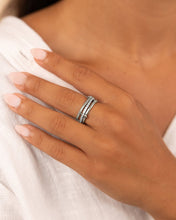 Load image into Gallery viewer, Sterling Silver Dominika CZ Link Stacking Ring
