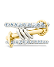 Load image into Gallery viewer, Sterling Silver Birgitta CZ Link Stacking Ring