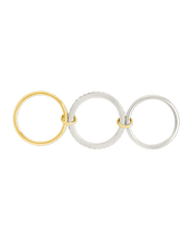 Load image into Gallery viewer, Sterling Silver Dominika CZ Link Stacking Ring