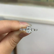 Load image into Gallery viewer, IGOTOS 1CT Oval Cut Moissanite Engagement Ring with Certificate Pass Diamond Test 925 Sterling Silver Wedding Bands Fine Jewelry