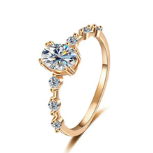 Load image into Gallery viewer, IGOTOS 1CT Oval Cut Moissanite Engagement Ring with Certificate Pass Diamond Test 925 Sterling Silver Wedding Bands Fine Jewelry
