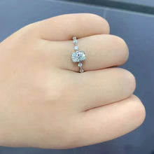 Load image into Gallery viewer, IGOTOS 1CT Oval Cut Moissanite Engagement Ring with Certificate Pass Diamond Test 925 Sterling Silver Wedding Bands Fine Jewelry