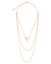 Load image into Gallery viewer, Triple Chain Layered Triangle Necklace