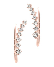Load image into Gallery viewer, Graduated CZ Crawler Earrings