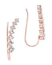 Load image into Gallery viewer, Graduated CZ Crawler Earrings