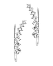 Load image into Gallery viewer, Graduated CZ Crawler Earrings