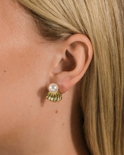 Load image into Gallery viewer, Alice Pearl & Shell Stud Earrings
