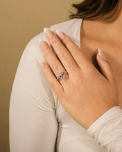 Load image into Gallery viewer, Sterling Silver Oval Engagement Ring