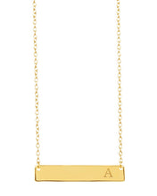 Load image into Gallery viewer, Sterling Silver Bar Initial Necklace