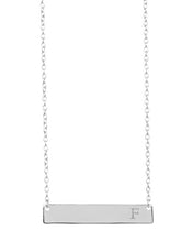 Load image into Gallery viewer, Sterling Silver Bar Initial Necklace
