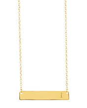 Load image into Gallery viewer, Sterling Silver Bar Initial Necklace
