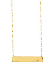 Load image into Gallery viewer, Sterling Silver Bar Initial Necklace