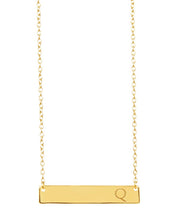 Load image into Gallery viewer, Sterling Silver Bar Initial Necklace