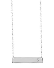 Load image into Gallery viewer, Sterling Silver Bar Initial Necklace