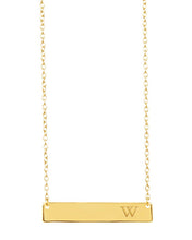 Load image into Gallery viewer, Sterling Silver Bar Initial Necklace
