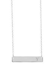 Load image into Gallery viewer, Sterling Silver Bar Initial Necklace
