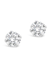 Load image into Gallery viewer, Sterling Silver 5mm CZ Stud Earrings