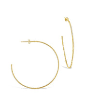 Load image into Gallery viewer, Sterling Silver Textured Hoops
