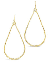 Load image into Gallery viewer, Hammered Teardrop Dangle Earring