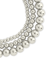 Load image into Gallery viewer, Sterling Silver Beaded Stretch Bracelet Sets