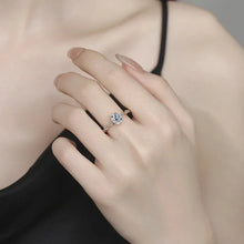 Load image into Gallery viewer, IGOTOS 1CT Oval Cut Moissanite Engagement Ring with Certificate Pass Diamond Test 925 Sterling Silver Wedding Bands Fine Jewelry
