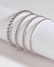 Load image into Gallery viewer, Sterling Silver Beaded Stretch Bracelet Sets