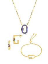 Load image into Gallery viewer, Pave CZ Carabiner Lock Necklace Bundle