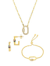 Load image into Gallery viewer, Pave CZ Carabiner Lock Necklace Bundle