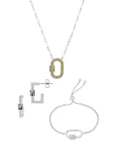Load image into Gallery viewer, Pave CZ Carabiner Lock Necklace Bundle
