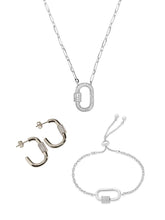 Load image into Gallery viewer, Pave CZ Carabiner Lock Necklace Bundle