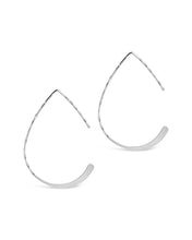 Load image into Gallery viewer, Sterling Silver Teardrop Threader Earrings