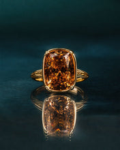 Load image into Gallery viewer, Sterling Silver Elongated Cushion Chocolate CZ Cocktail Ring