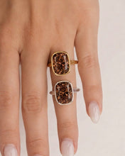 Load image into Gallery viewer, Sterling Silver Elongated Cushion Chocolate CZ Cocktail Ring