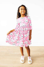 Load image into Gallery viewer, Unicorn Kitties 3/4 Sleeve Pocket Twirl Dress