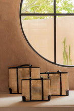 Load image into Gallery viewer, Dian Leather and Rattan Tote Bag