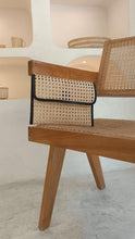 Load image into Gallery viewer, Eva Leather and Rattan Clutch