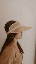 Load image into Gallery viewer, Sumi Leather and Cane Rattan Visor