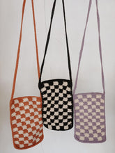 Load image into Gallery viewer, Checkered Crochet Phone Sling Bag