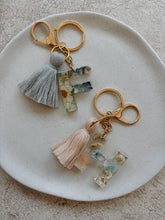 Load image into Gallery viewer, Wildflower Letter Keychain