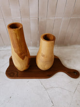 Load image into Gallery viewer, Teak Wavy Vases