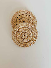 Load image into Gallery viewer, Woven Rattan Coaster Set