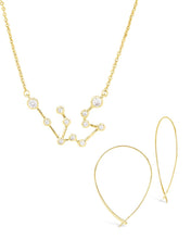Load image into Gallery viewer, 'When Stars Align Set' - Constellation Necklace & Delicate Threader Earrings