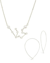Load image into Gallery viewer, 'When Stars Align Set' - Constellation Necklace & Delicate Threader Earrings