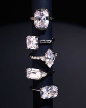 Load image into Gallery viewer, Sterling Silver Emerald & Trillion Ring
