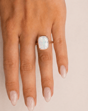 Load image into Gallery viewer, Sterling Silver Elongated Cushion Opal Cocktail Ring