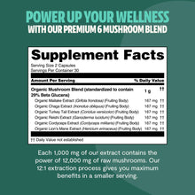 Load image into Gallery viewer, Organic Mushroom Complex Supplement Capsules - DON GREAT