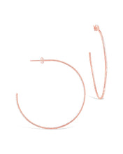Load image into Gallery viewer, Sterling Silver Textured Hoops