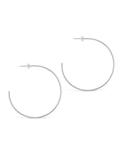 Load image into Gallery viewer, Sterling Silver Textured Hoops