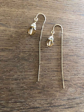 Load image into Gallery viewer, Citrine Threader earrings