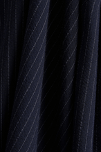 Load image into Gallery viewer, The Luxe Zip Jacket (Navy Pinstripe)
